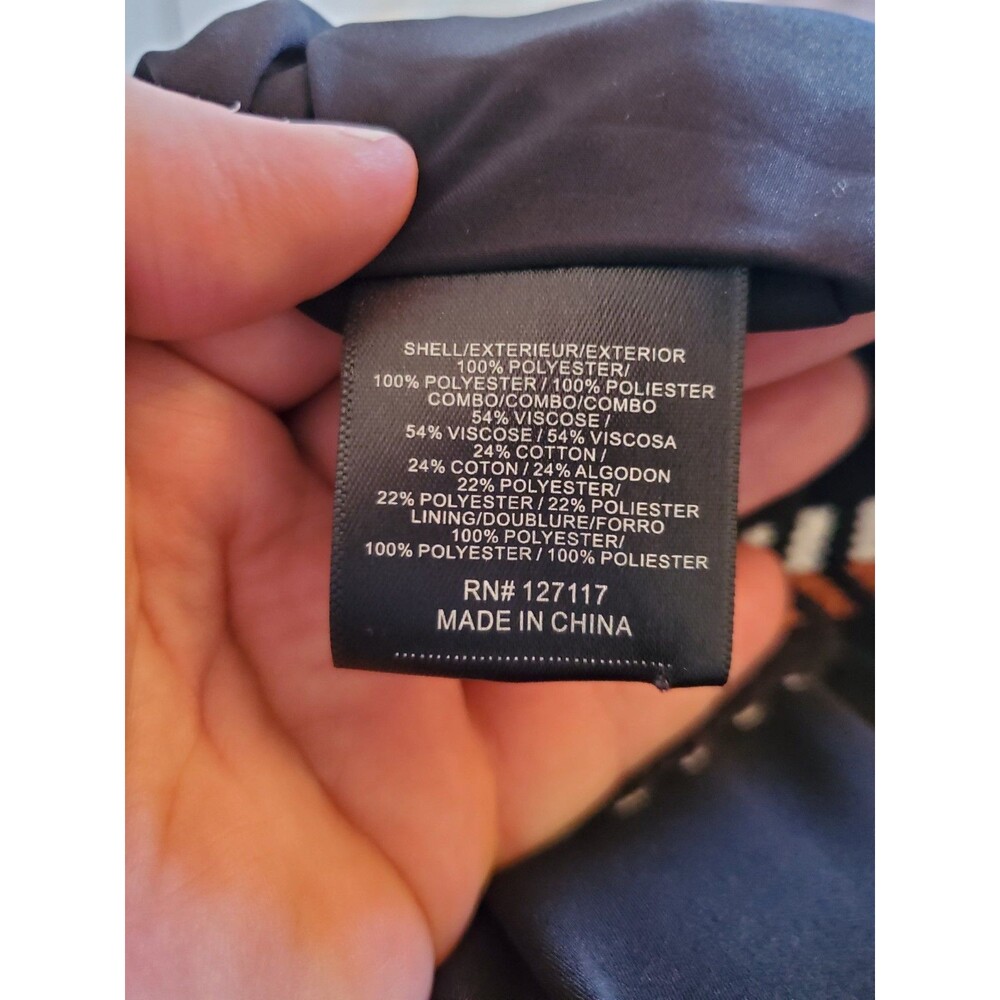 Badgley Mischka Women's Blouse Black Multi Size 6 - Picture 11 of 12